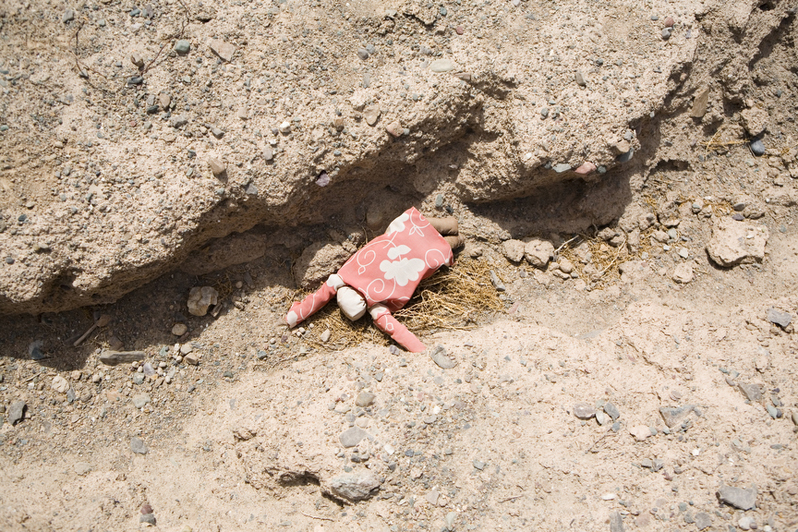 Pink Doll in Crevice, 2009
